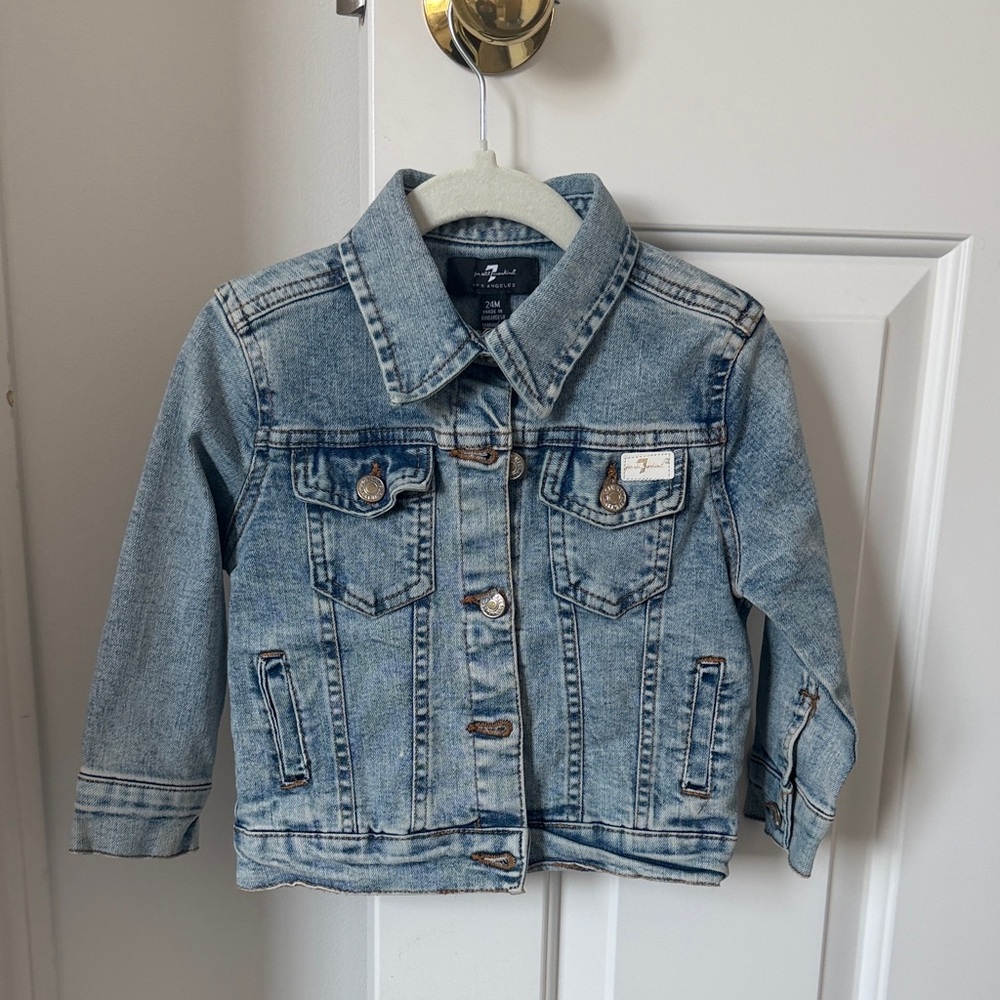 7 For All Mankind toddler Light Wash Denim Jacket